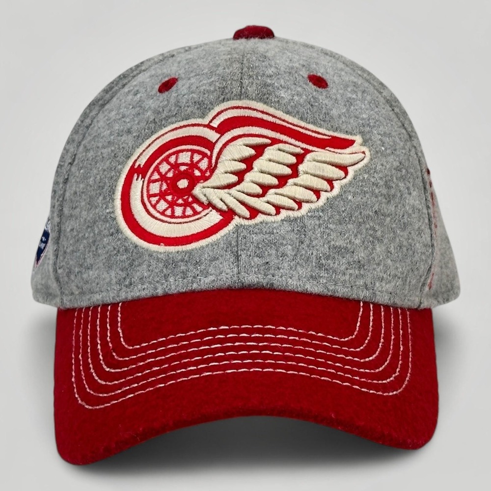 Detroit Red Wings Reebok Hat Mens L XL Gray Winter Classic NHL Hockey Cap